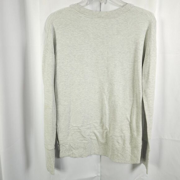 Athleta Womens XS Gray Grey Pullover Thumbhole Coaster Luxe Sweatshirt - Picture 3 of 10